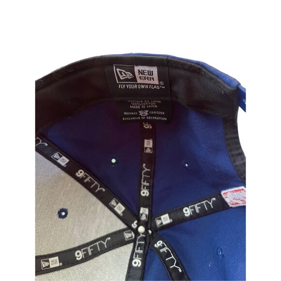 NE New Era 9Fifty Unisex Blue & Orange New York Knicks Snapback Trucker Cap OSFA - Picture 7 of 10